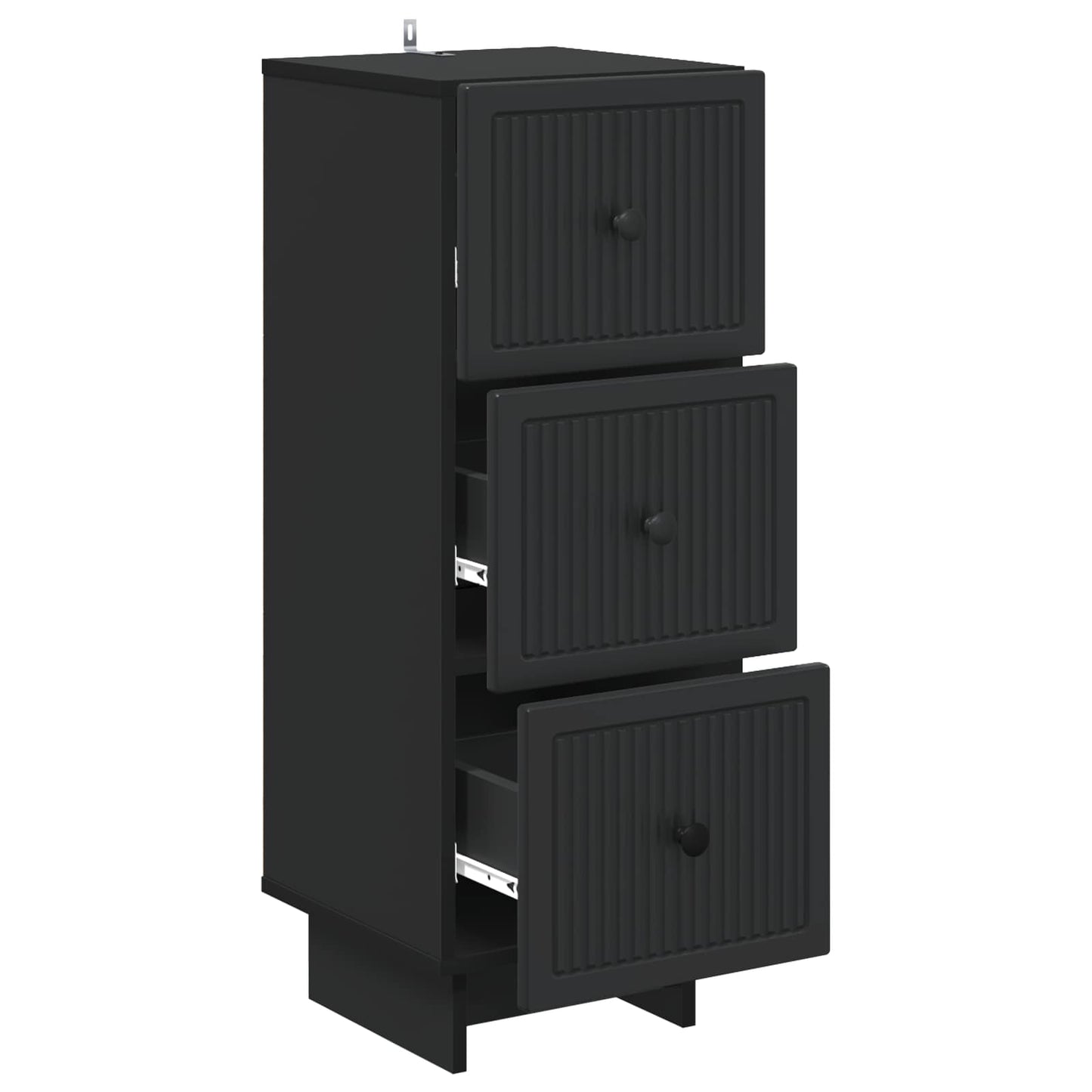 Mobile con Cassetti Nero 33 x 34,5 x 90 cm Legno ingegnerizzato | homemem39