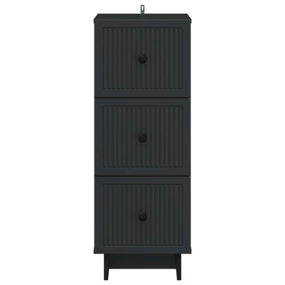 Mobile con Cassetti Nero 33 x 34,5 x 90 cm Legno ingegnerizzato | homemem39