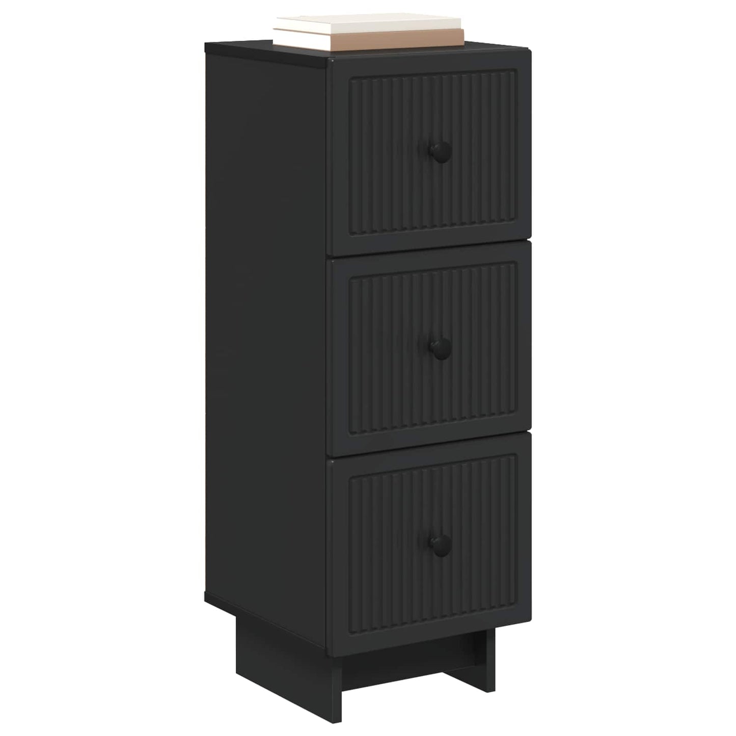 Mobile con Cassetti Nero 33 x 34,5 x 90 cm Legno ingegnerizzato