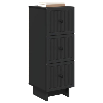 Mobile con Cassetti Nero 33 x 34,5 x 90 cm Legno ingegnerizzato