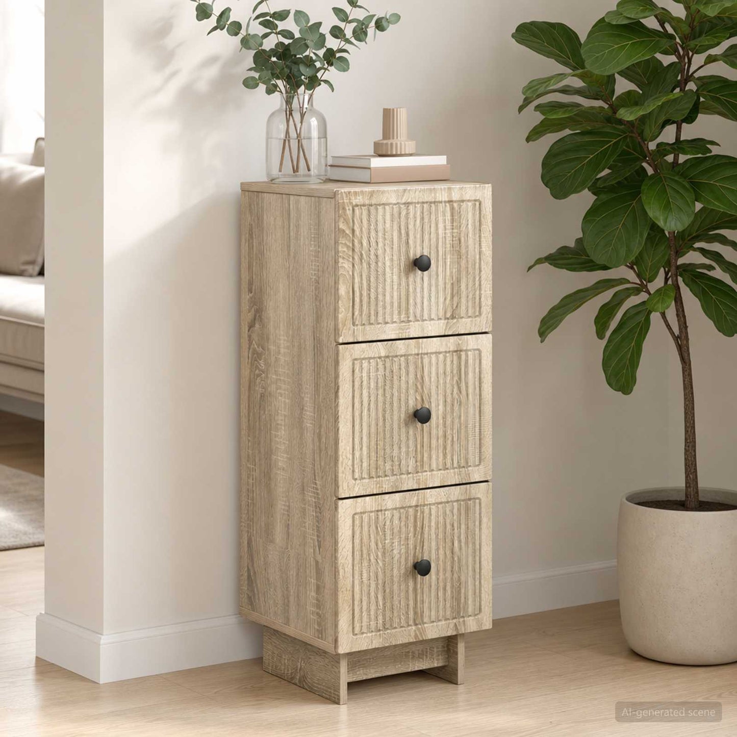 Mobile con Cassetti Rovere Sonoma 33 x 34,5 x 90 cm