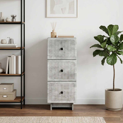 Mobile con Cassetti Grigio Cemento 33 x 34,5 x 90 cm