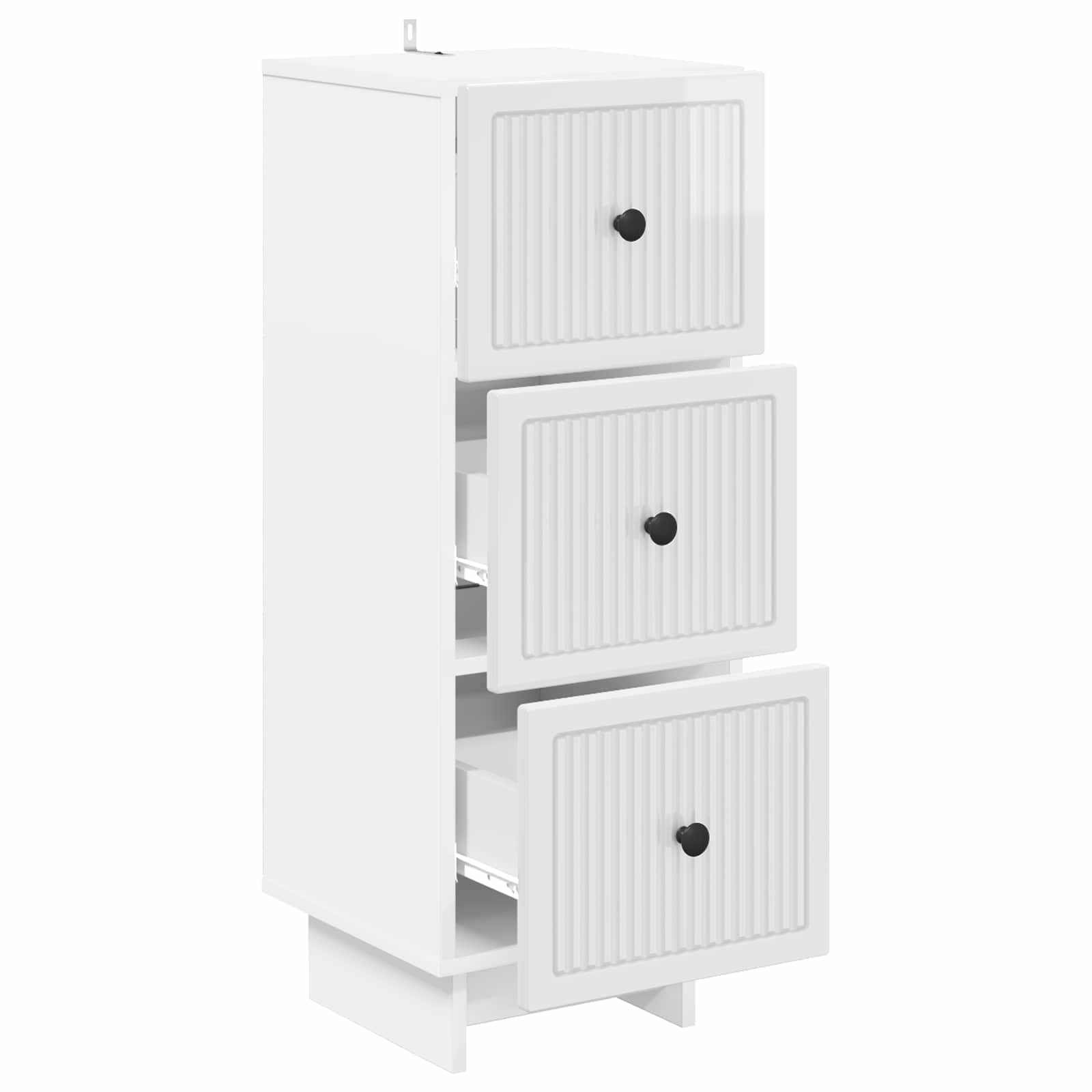 Mobile con Cassetti Bianco Lucido 33 x 34,5 x 90 cm | homemem39
