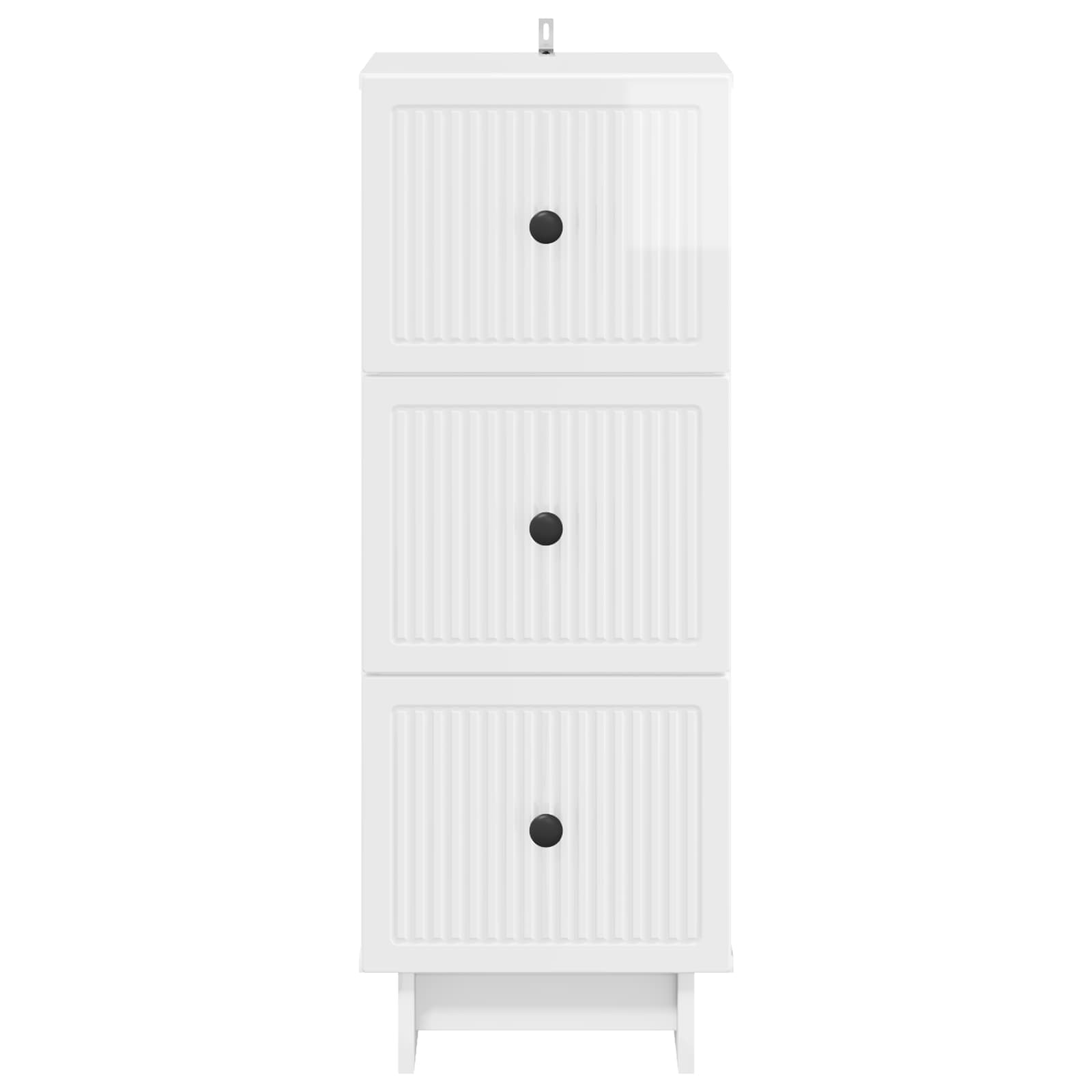Mobile con Cassetti Bianco Lucido 33 x 34,5 x 90 cm | homemem39