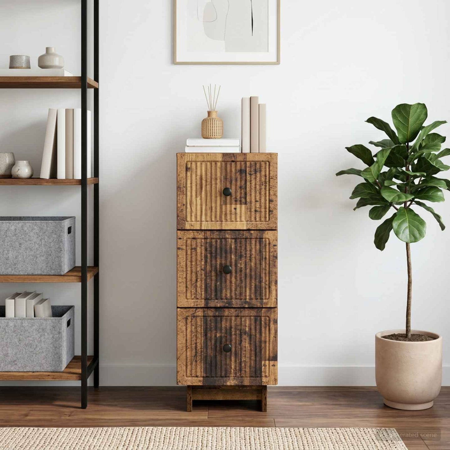 Mobile con Cassetti Legno antico 33 x 34,5 x 90 cm