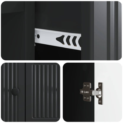 Credenza Nero 66 x 34,5 x 90 cm Legno ingegnerizzato