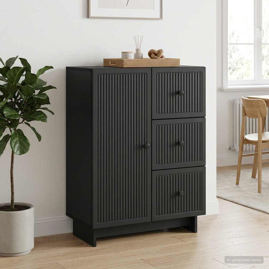 Credenza Nero 66 x 34,5 x 90 cm Legno ingegnerizzato