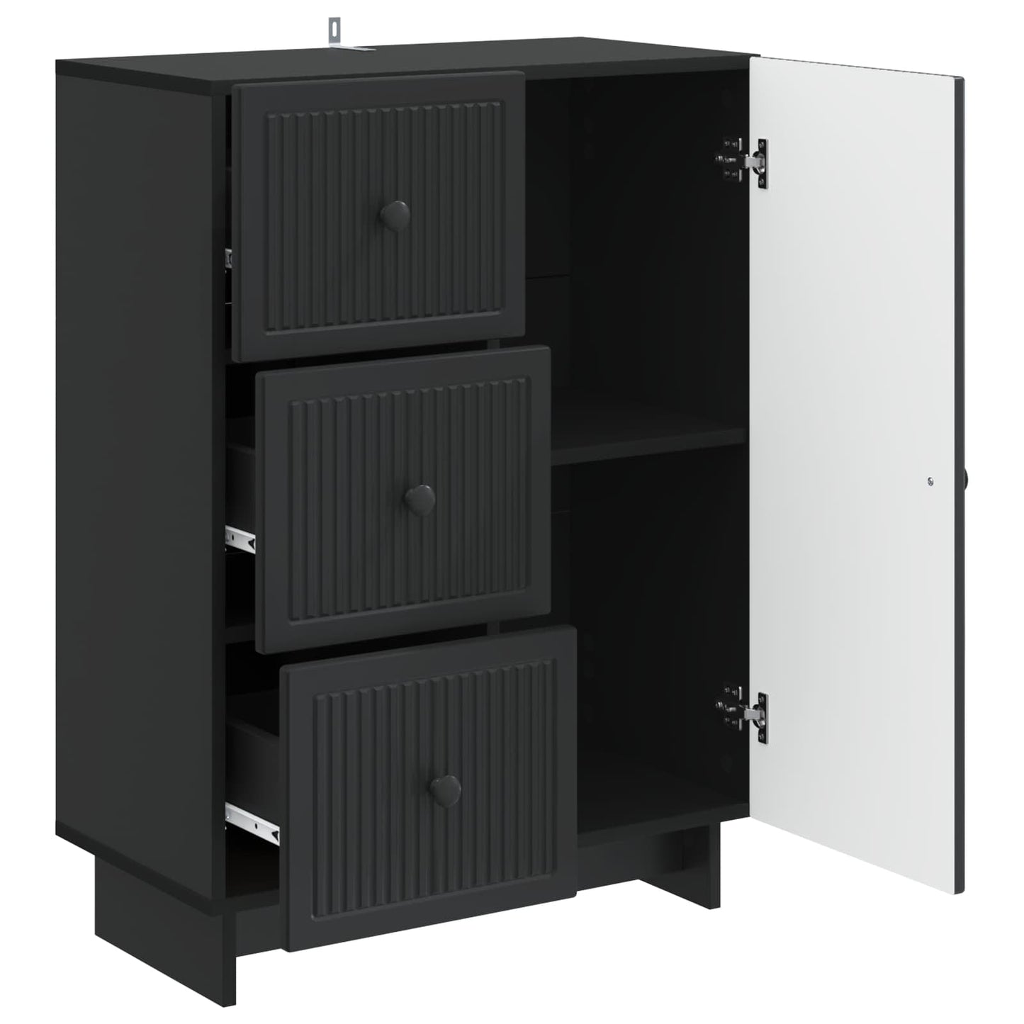 Credenza Nero 66 x 34,5 x 90 cm Legno ingegnerizzato | homemem39