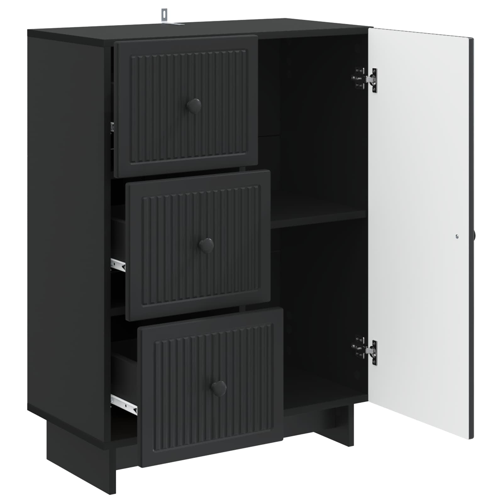 Credenza Nero 66 x 34,5 x 90 cm Legno ingegnerizzato | homemem39