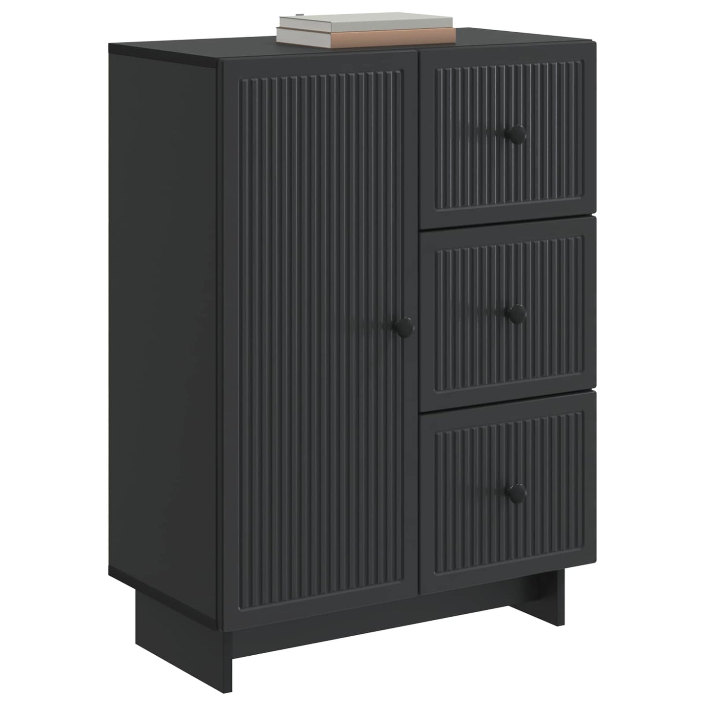Credenza Nero 66 x 34,5 x 90 cm Legno ingegnerizzato