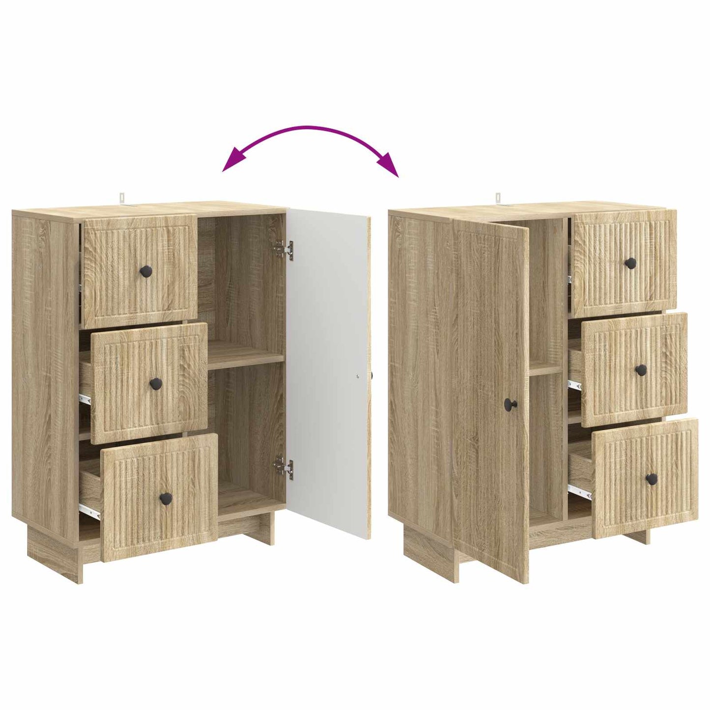 Credenza Rovere Sonoma 66 x 34,5 x 90 cm Legno ingegnerizzato