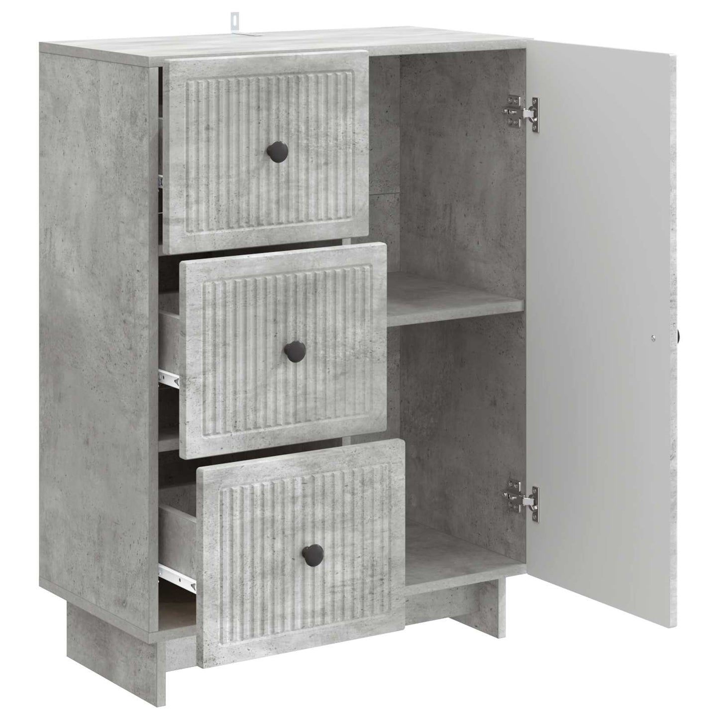 Credenza Grigio Cemento 66 x 34,5 x 90 cm Legno ingegnerizzato