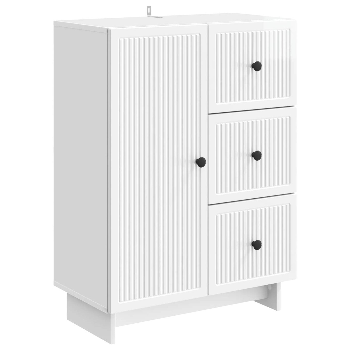 Credenza Bianco Lucido 66 x 34,5 x 90 cm Legno ingegnerizzato | homemem39