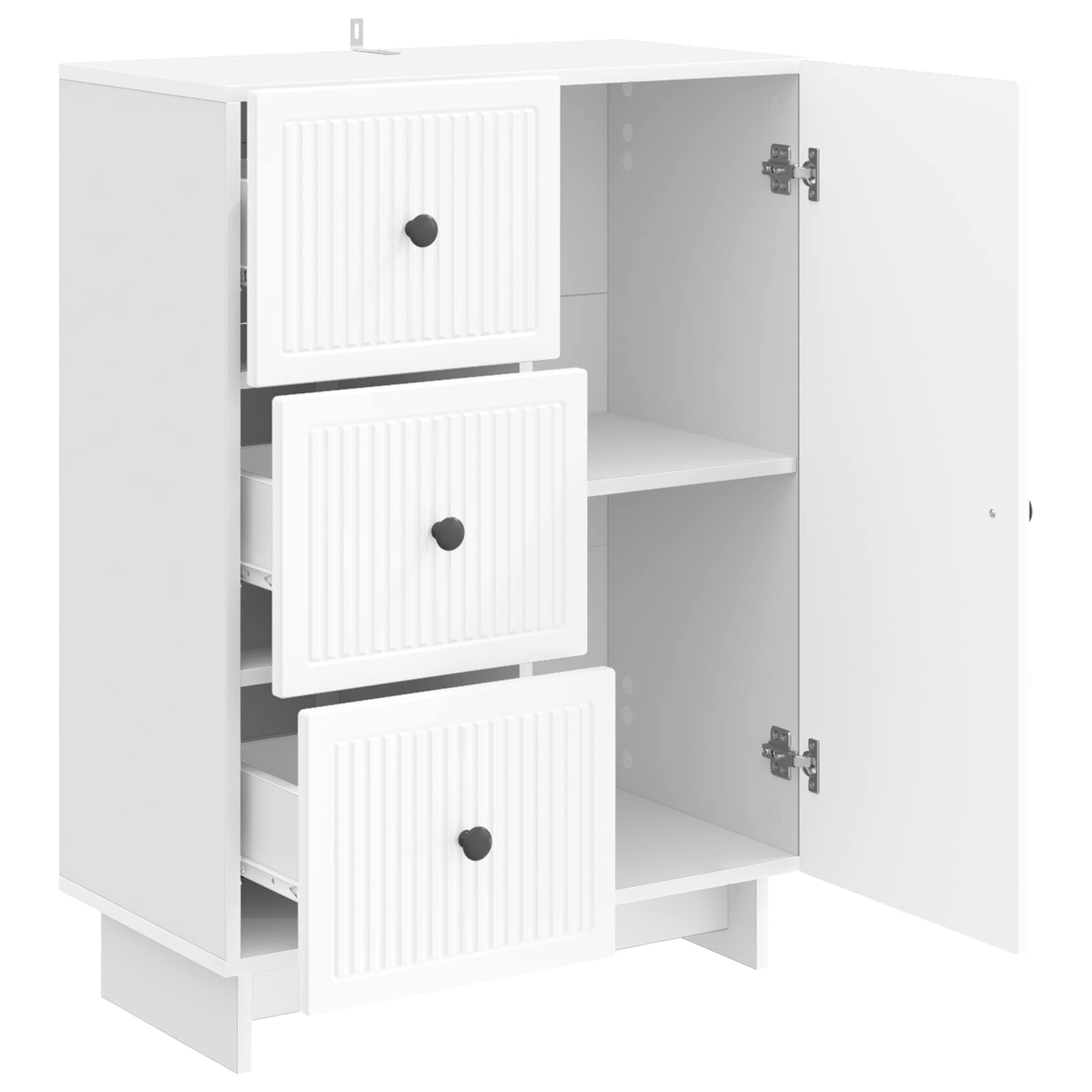 Credenza Bianco Lucido 66 x 34,5 x 90 cm Legno ingegnerizzato | homemem39