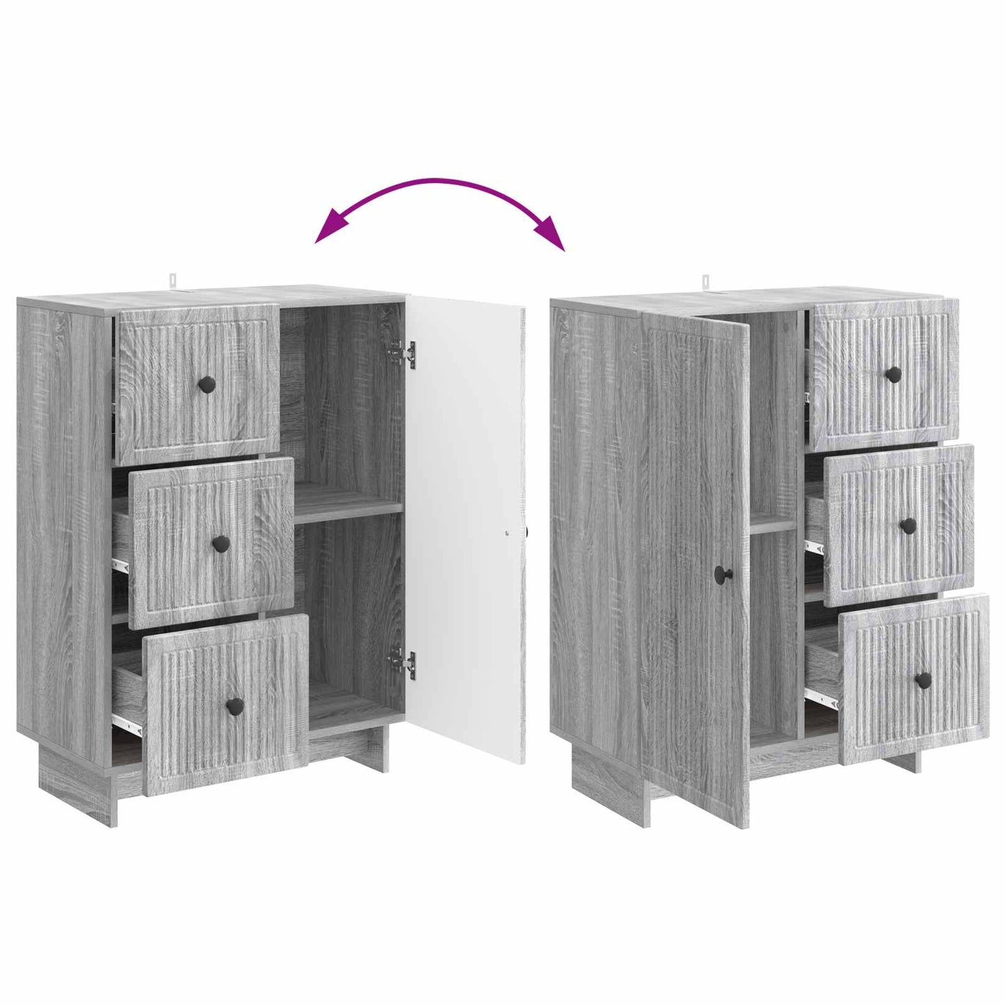Credenza Grigio Sonoma 66 x 34,5 x 90 cm Legno ingegnerizzato | homemem39