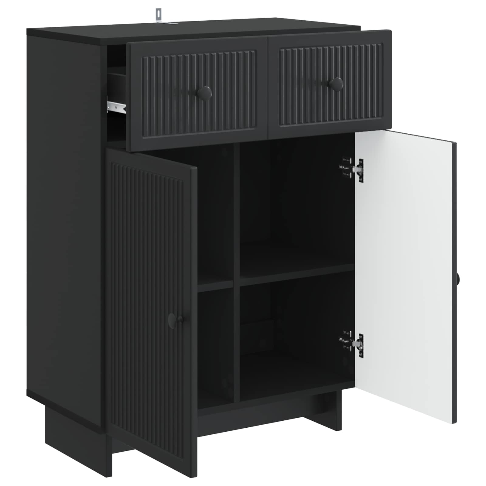 Credenza Nero 66 x 34,5 x 90 cm Legno ingegnerizzato | homemem39