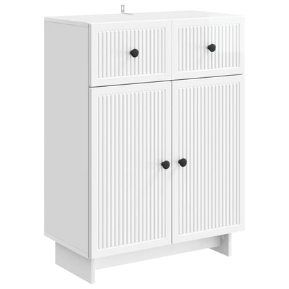 Credenza Bianco Lucido 66 x 34,5 x 90 cm Legno ingegnerizzato | homemem39