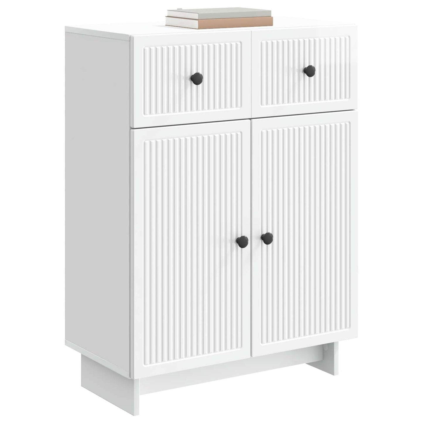 Credenza Bianco Lucido 66 x 34,5 x 90 cm Legno ingegnerizzato | homemem39