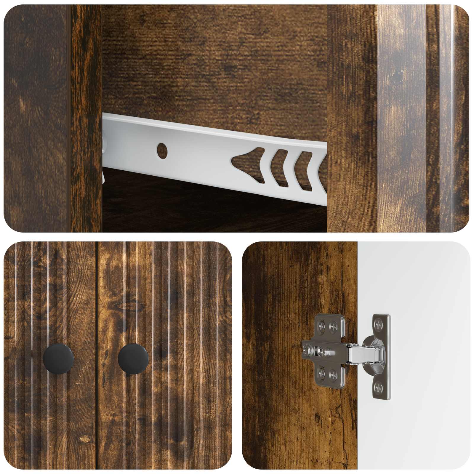 Credenza Rovere Fumo 66 x 34,5 x 90 cm Legno ingegnerizzato | homemem39