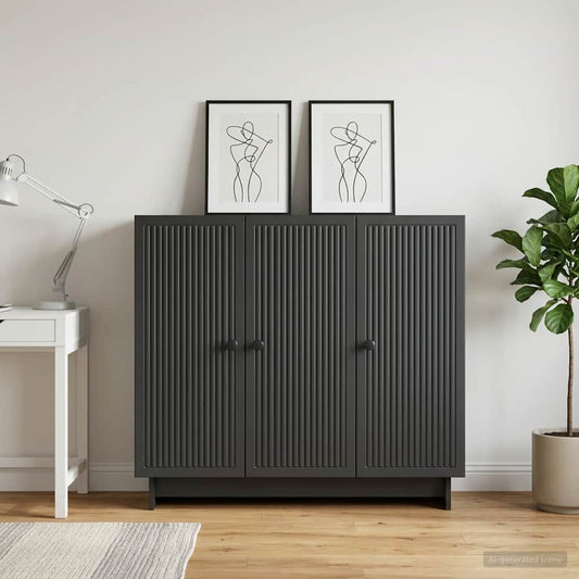 Credenza Nero 89 x 34,5 x 80 cm Legno ingegnerizzato