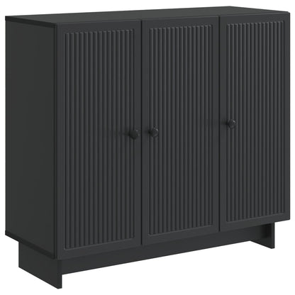 Credenza Nero 89 x 34,5 x 80 cm Legno ingegnerizzato