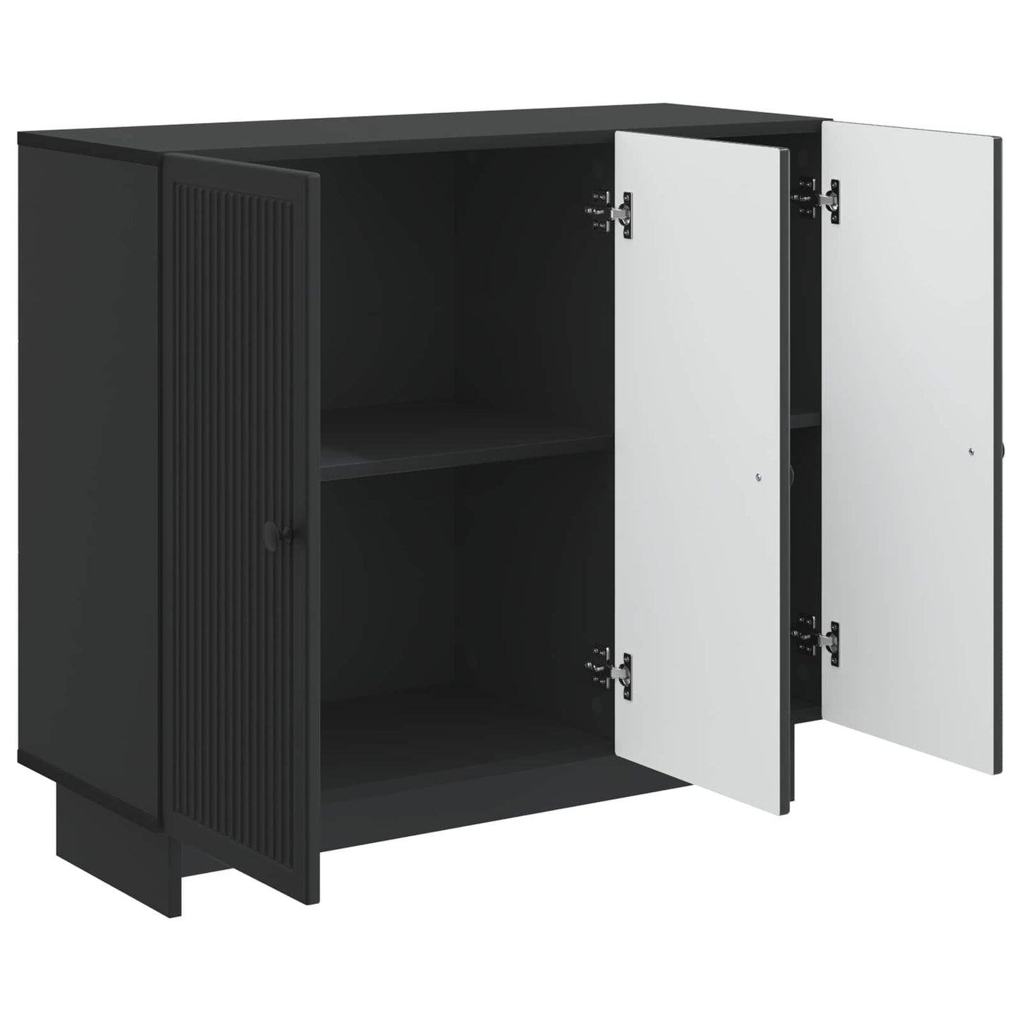 Credenza Nero 89 x 34,5 x 80 cm Legno ingegnerizzato