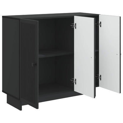 Credenza Nero 89 x 34,5 x 80 cm Legno ingegnerizzato