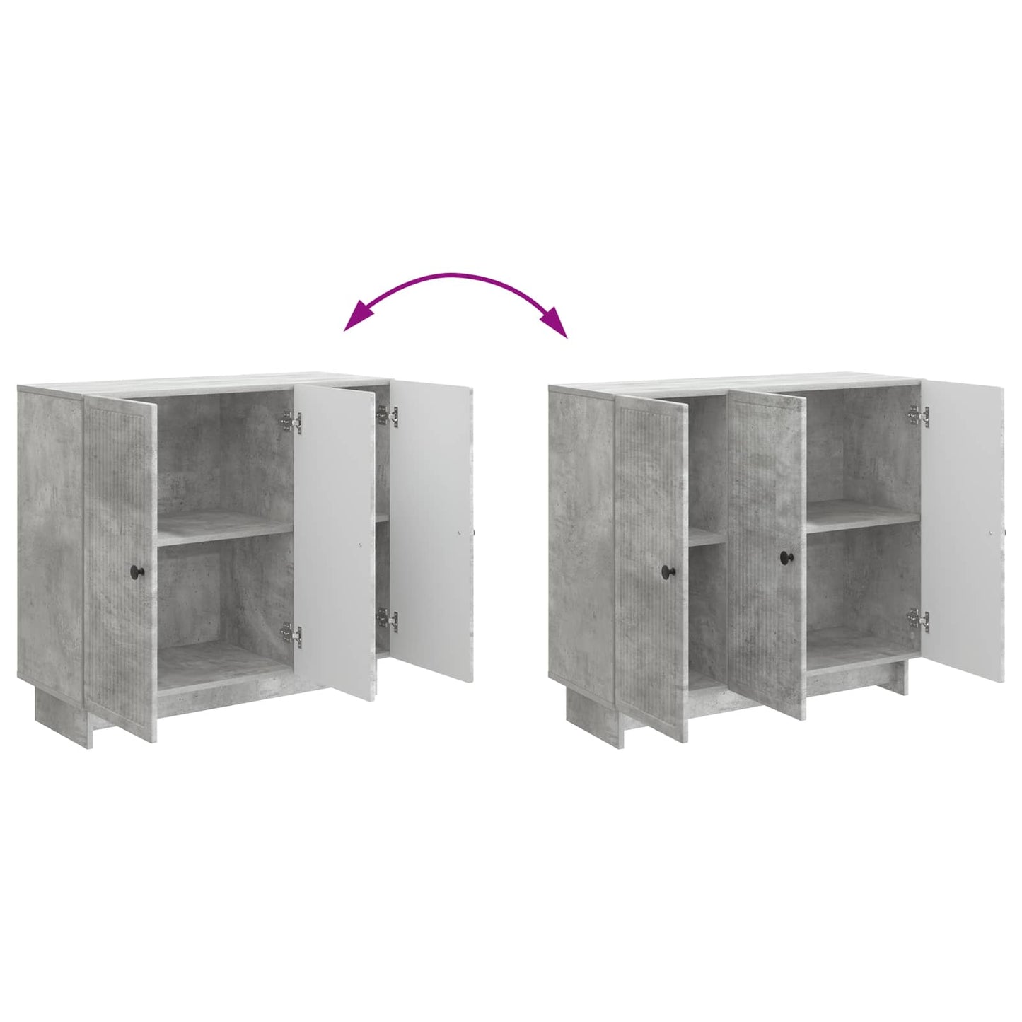 Credenza Grigio Cemento 89 x 34,5 x 80 cm Legno ingegnerizzato | homemem39
