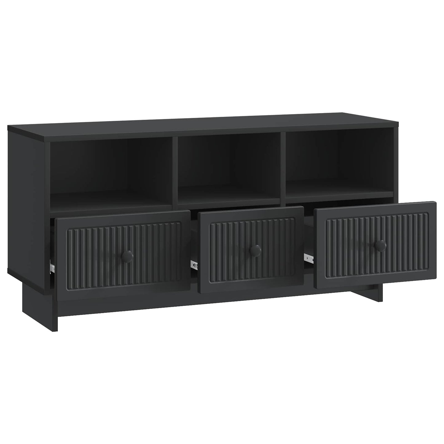 Mobile TV Nero 102 x 34,5 x 50 cm Legno ingegnerizzato