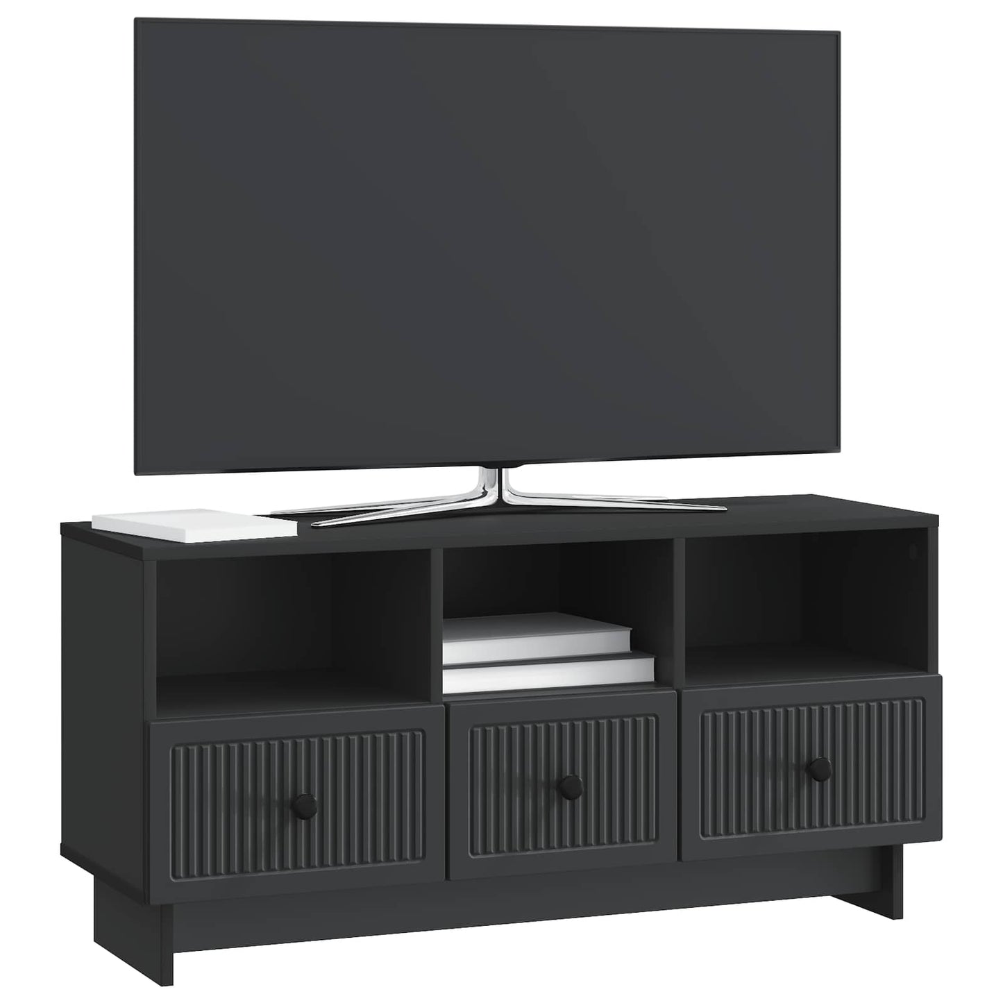 Mobile TV Nero 102 x 34,5 x 50 cm Legno ingegnerizzato