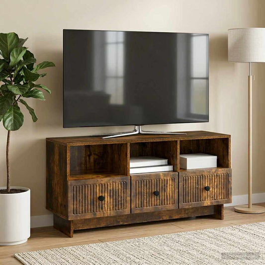 Mobile TV Rovere Fumo 102 x 34,5 x 50 cm Legno ingegnerizzato
