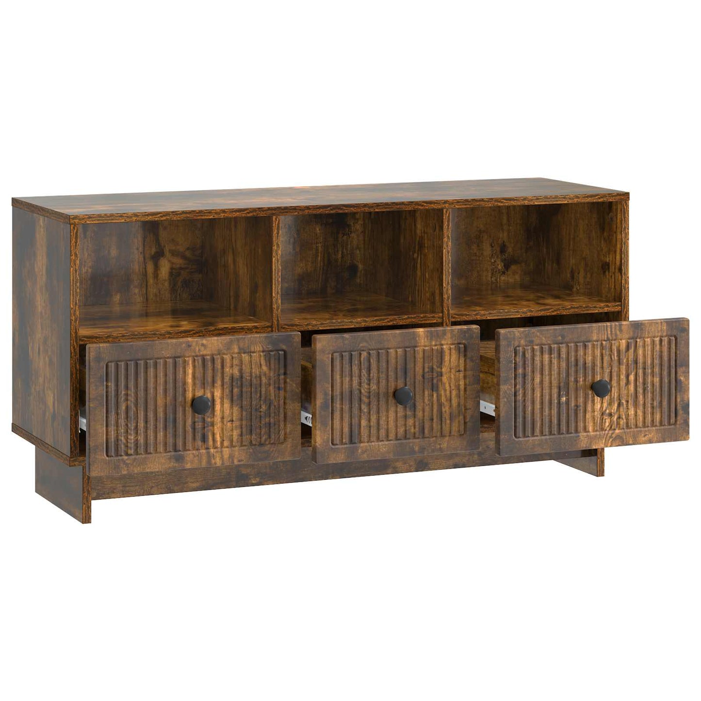 Mobile TV Rovere Fumo 102 x 34,5 x 50 cm Legno ingegnerizzato | homemem39