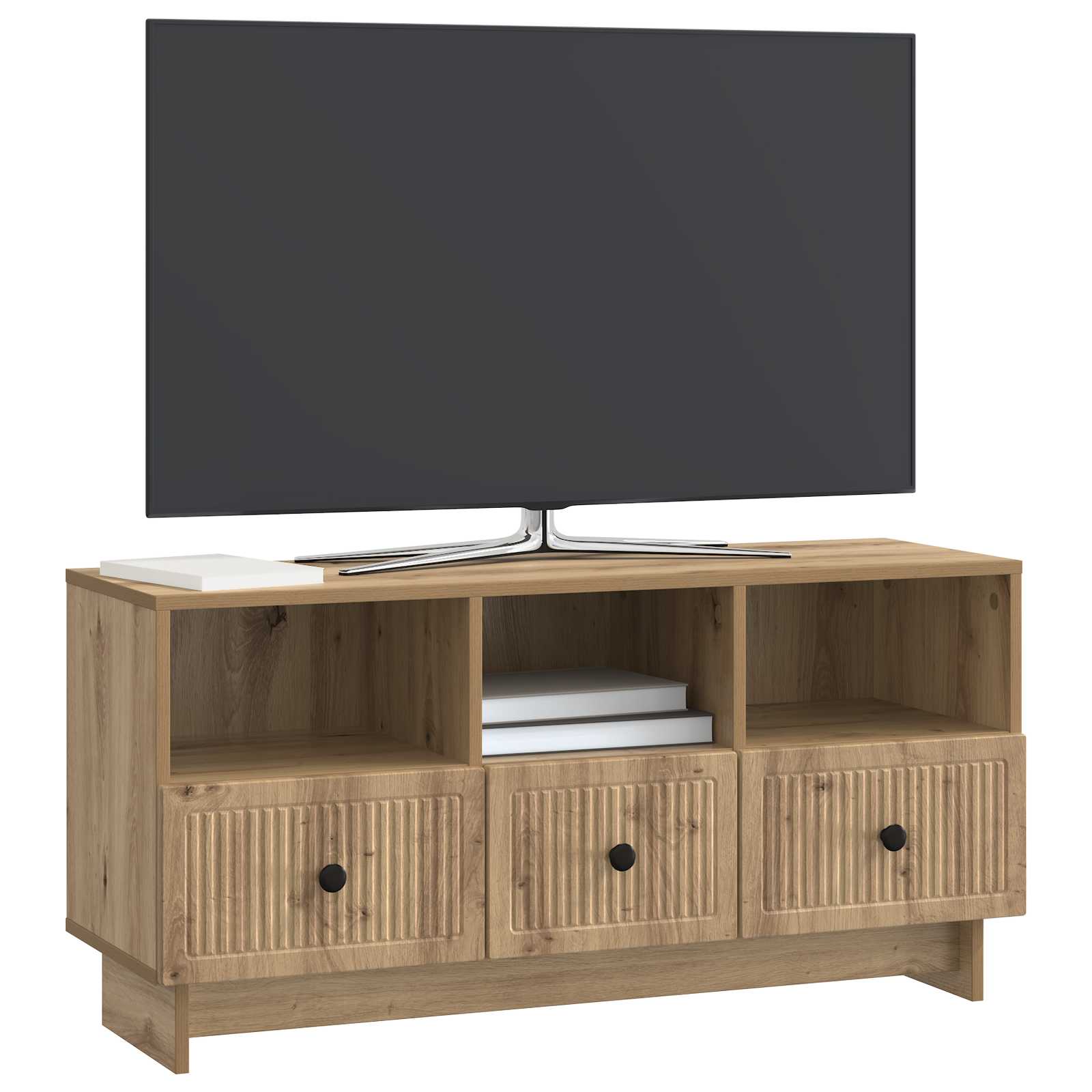 Mobile TV con cassetto Rovere Artigianale 102 x 34,5 x 50 cm | homemem39