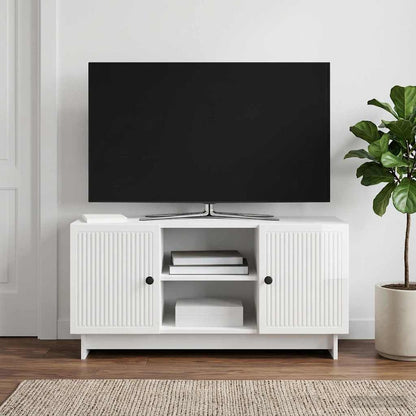 Mobile TV 102 x 34,5 x 50 cm Bianco Lucido Legno ingegnerizzato