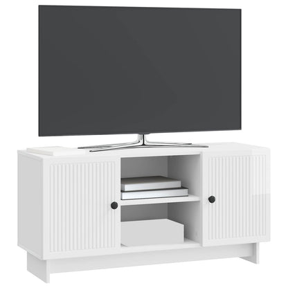 Mobile TV 102 x 34,5 x 50 cm Bianco Lucido Legno ingegnerizzato