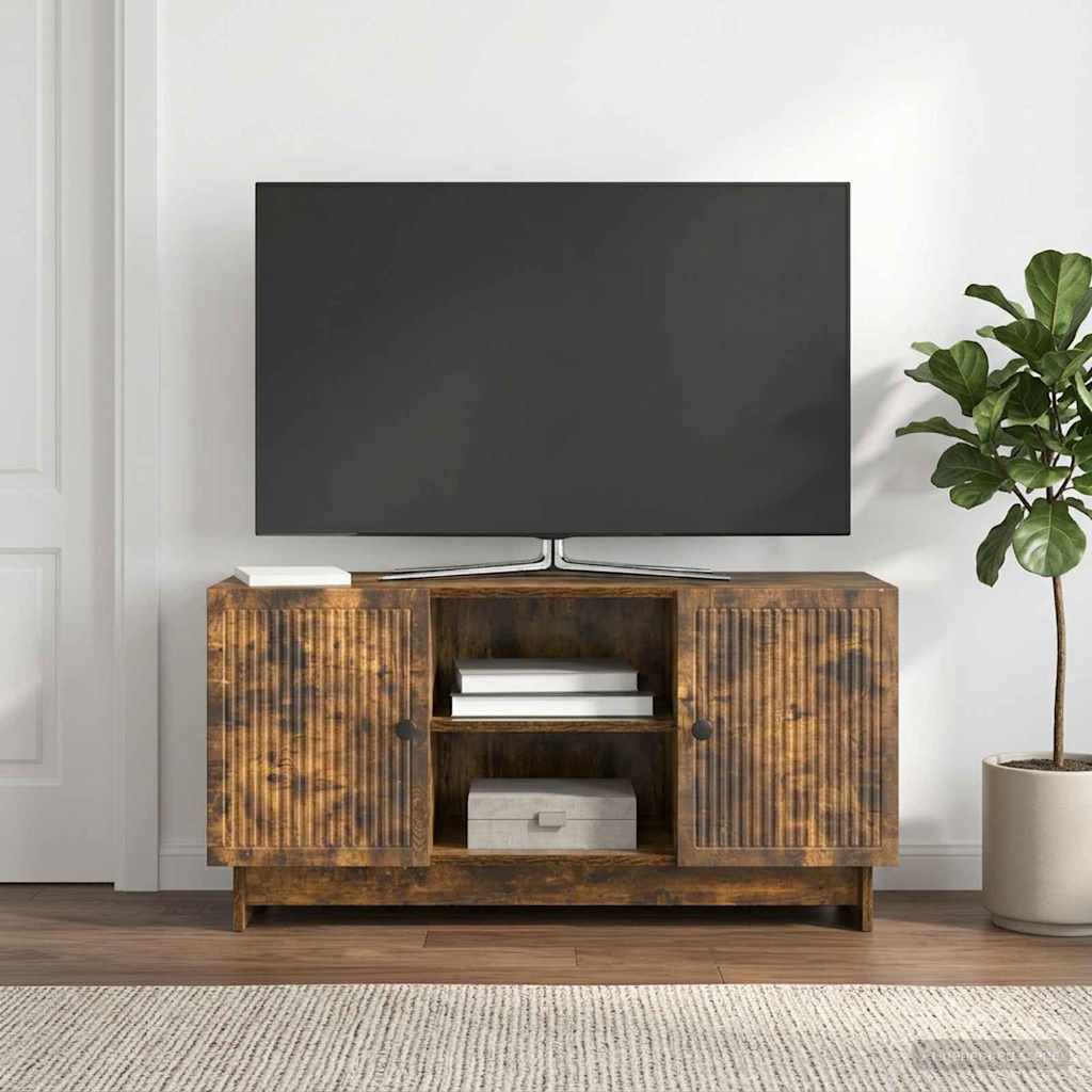 Mobile TV 102 x 34,5 x 50 cm Rovere Fumo Legno ingegnerizzato