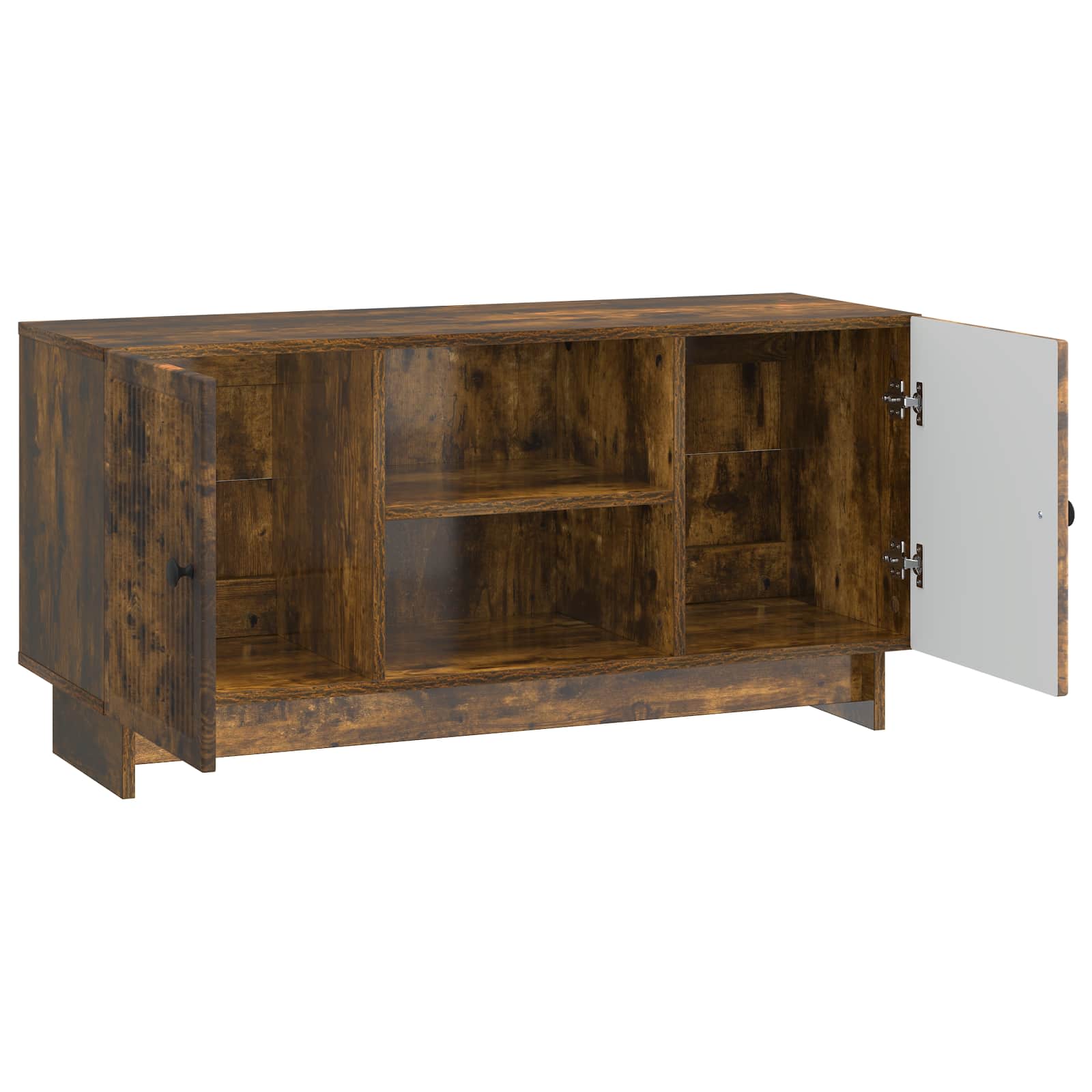 Mobile TV Rovere fumé 102 x 34,5 x 50 cm Legno multistrato | homemem39