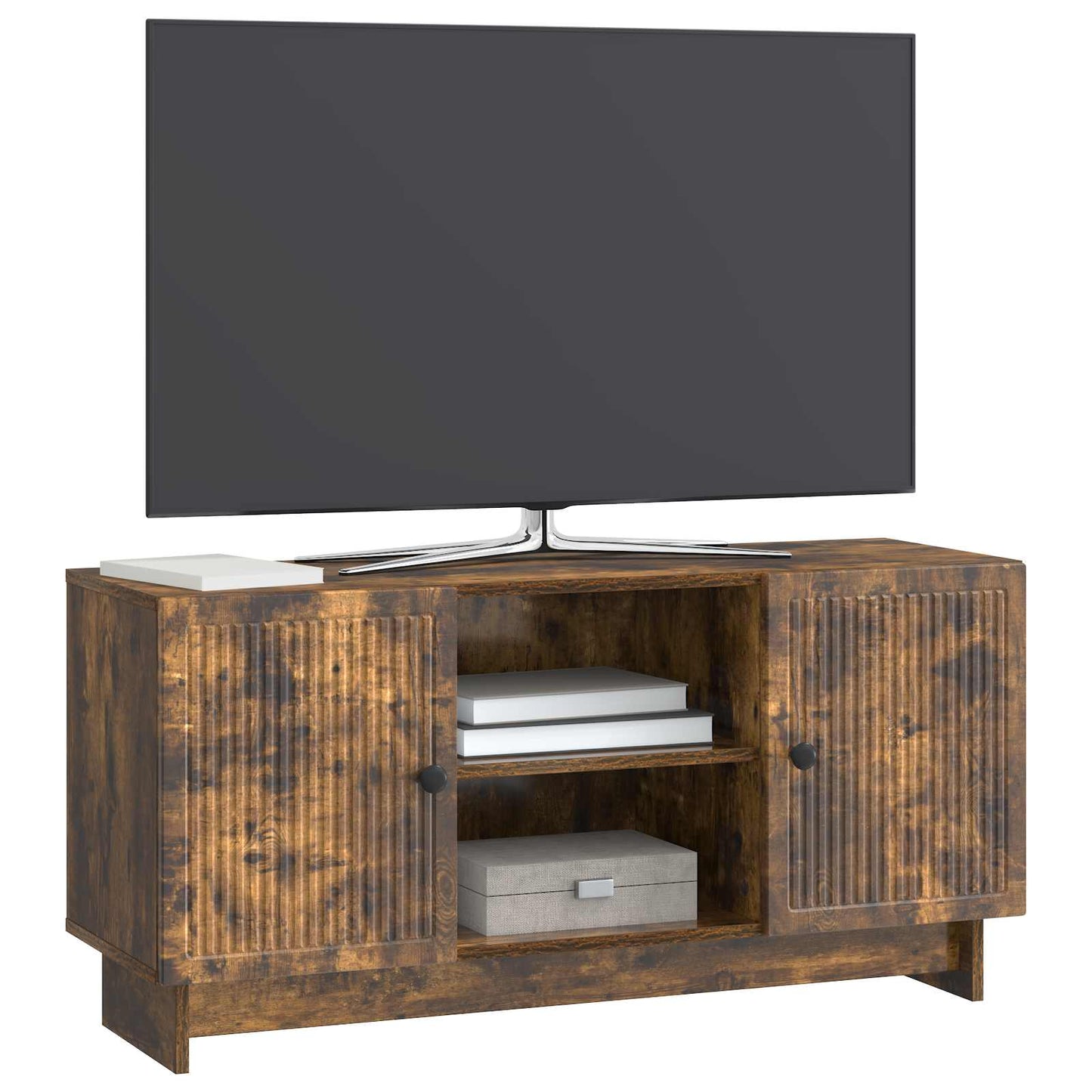 Mobile TV 102 x 34,5 x 50 cm Rovere Fumo Legno ingegnerizzato