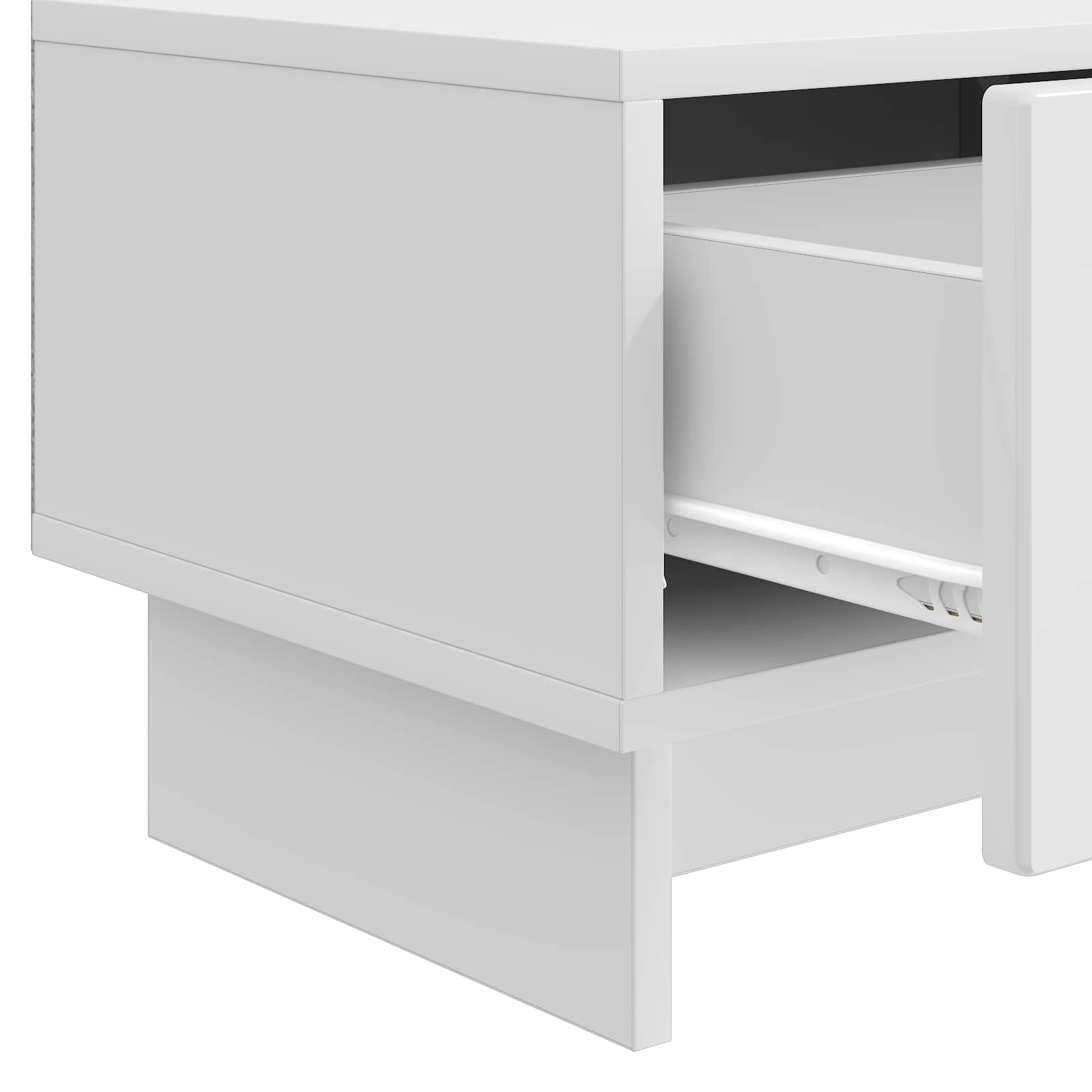 Mobile TV Bianco Lucido 147 x 34,5 x 30 cm Legno ingegnerizzato | homemem39