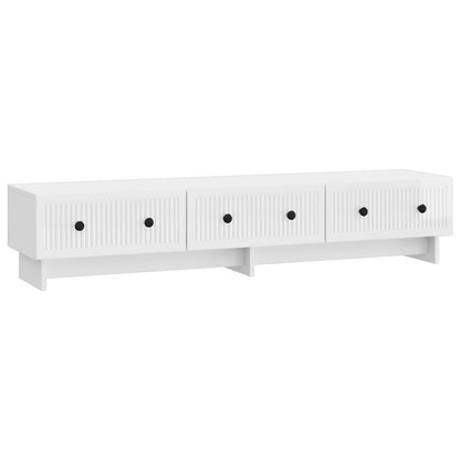 Mobile TV Bianco Lucido 147 x 34,5 x 30 cm Legno ingegnerizzato | homemem39