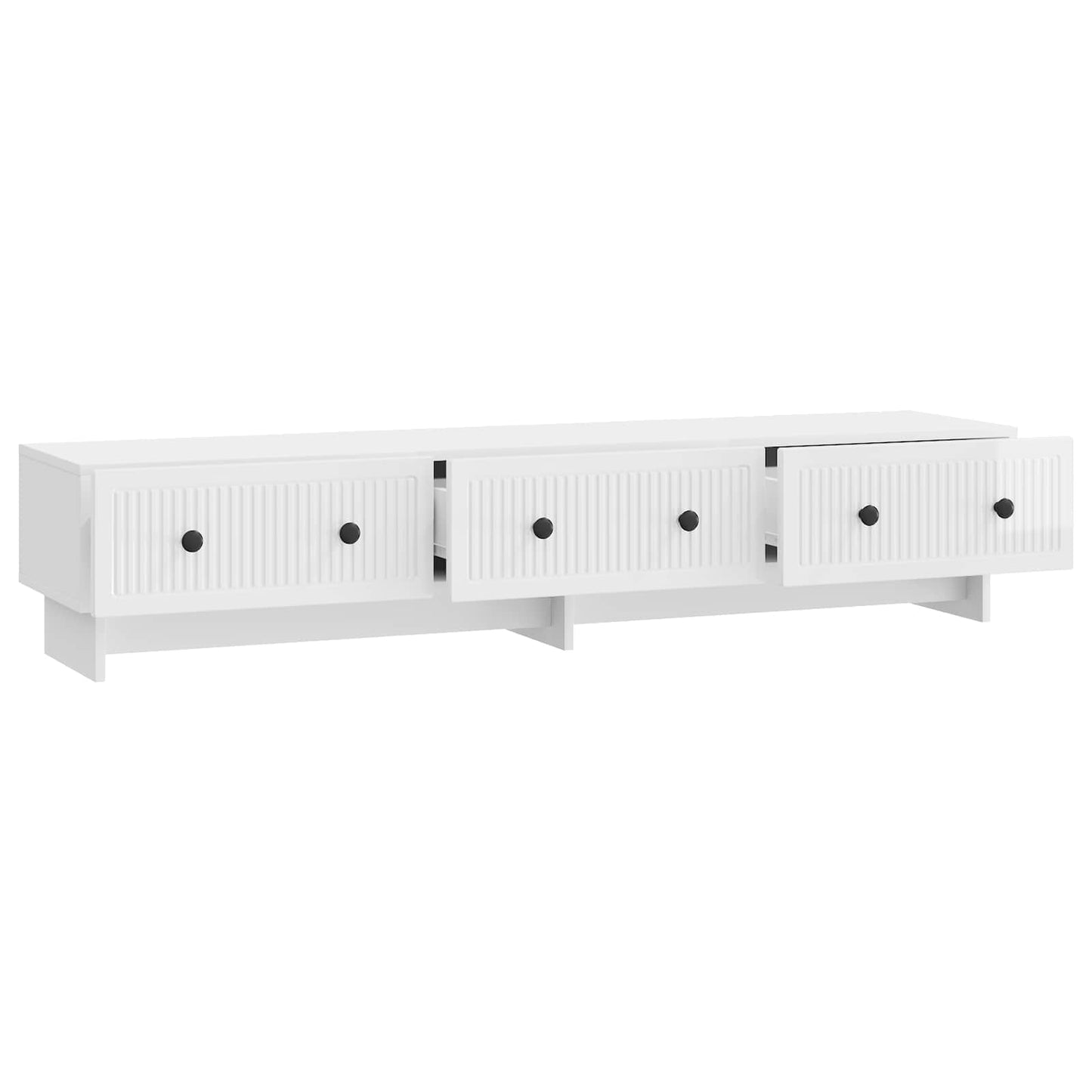 Mobile TV Bianco Lucido 147 x 34,5 x 30 cm Legno ingegnerizzato | homemem39