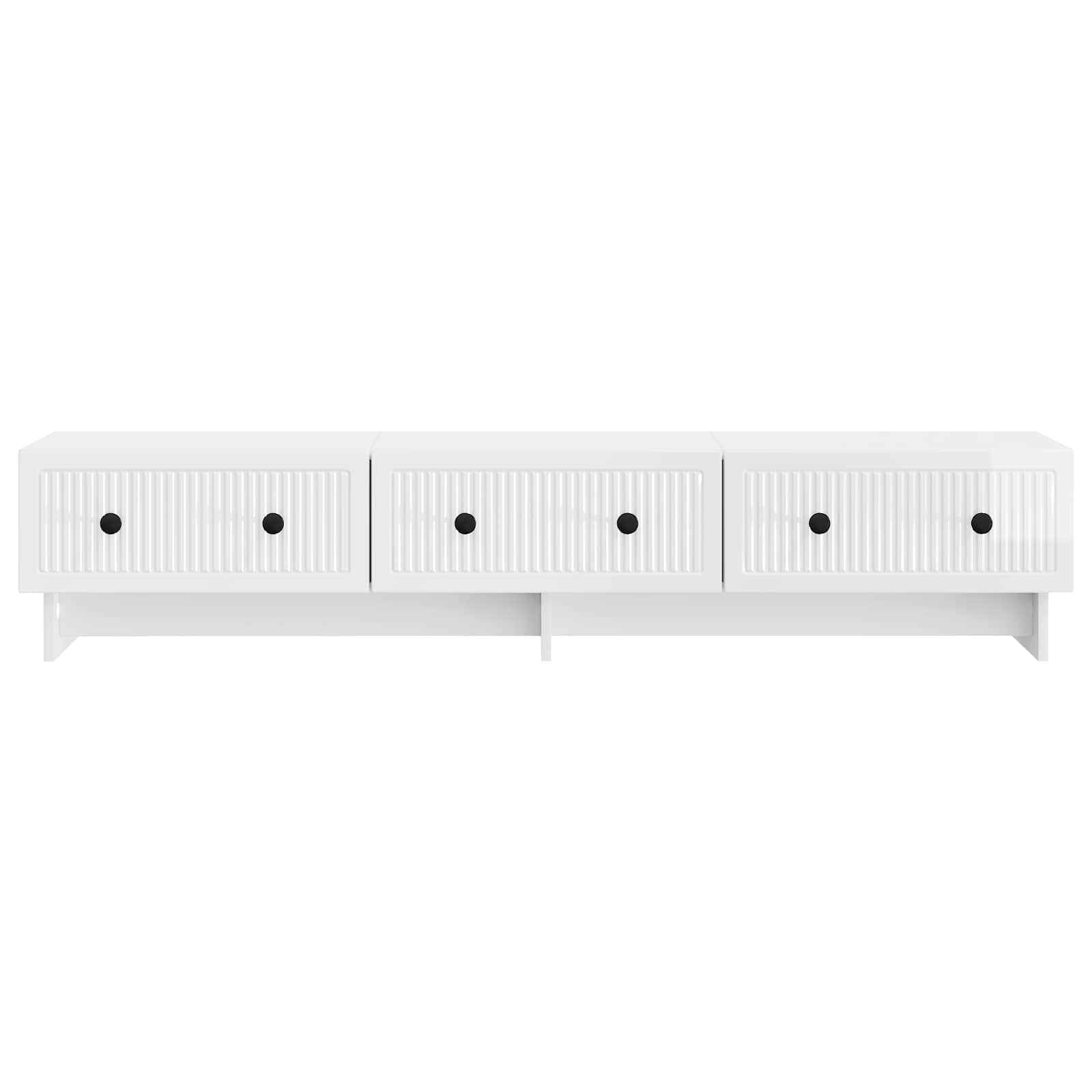 Mobile TV Bianco Lucido 147 x 34,5 x 30 cm Legno ingegnerizzato | homemem39