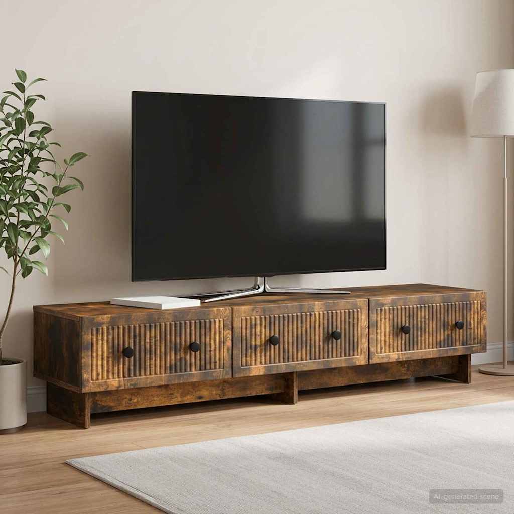 Mobile TV Rovere Fumo 147 x 34,5 x 30 cm Legno ingegnerizzato