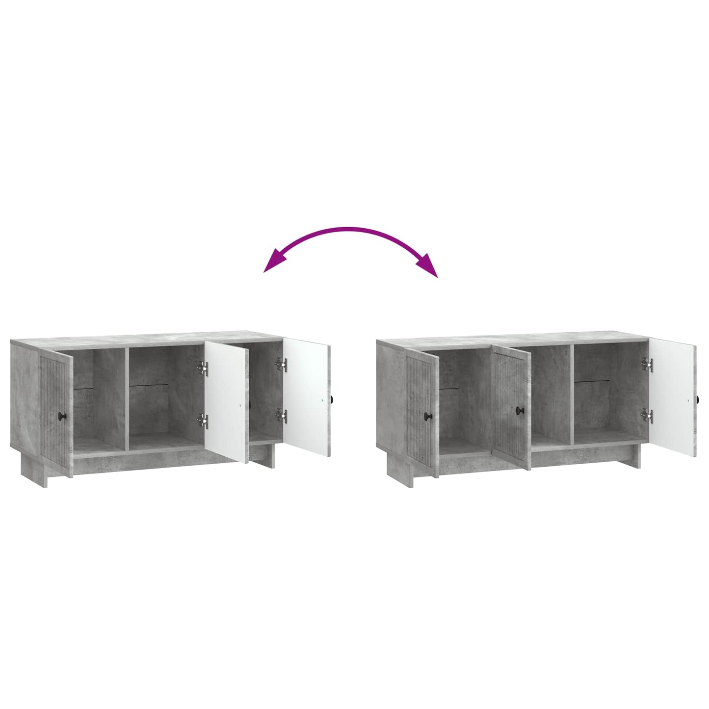 Mobile TV Grigio Cemento 99 x 34,5 x 50 cm Legno ingegnerizzato | homemem39