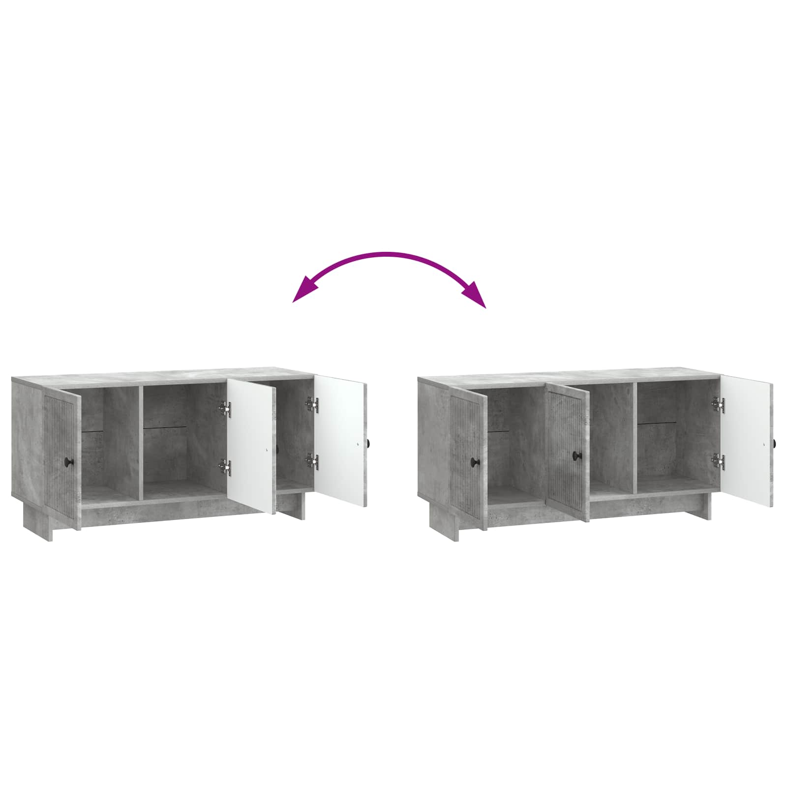 Mobile TV Grigio Cemento 99 x 34,5 x 50 cm Legno ingegnerizzato | homemem39
