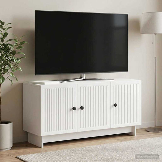 Mobile TV Bianco Lucido 99 x 34,5 x 50 cm Legno ingegnerizzato