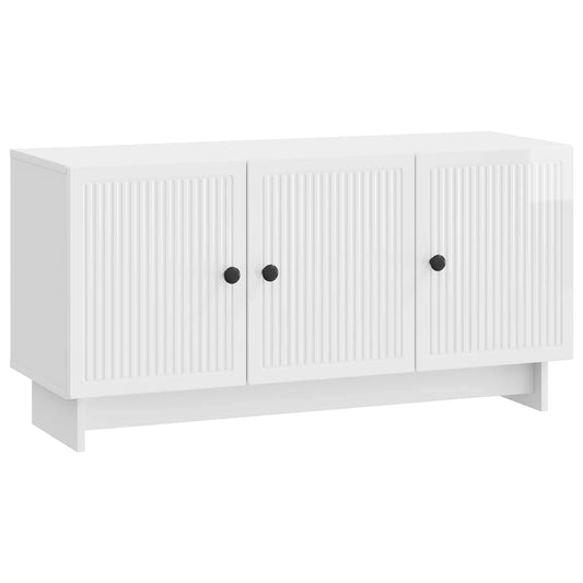 Mobile TV Bianco Lucido 99 x 34,5 x 50 cm Legno ingegnerizzato