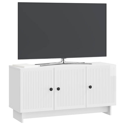 Mobile TV Bianco Lucido 99 x 34,5 x 50 cm Legno ingegnerizzato | homemem39