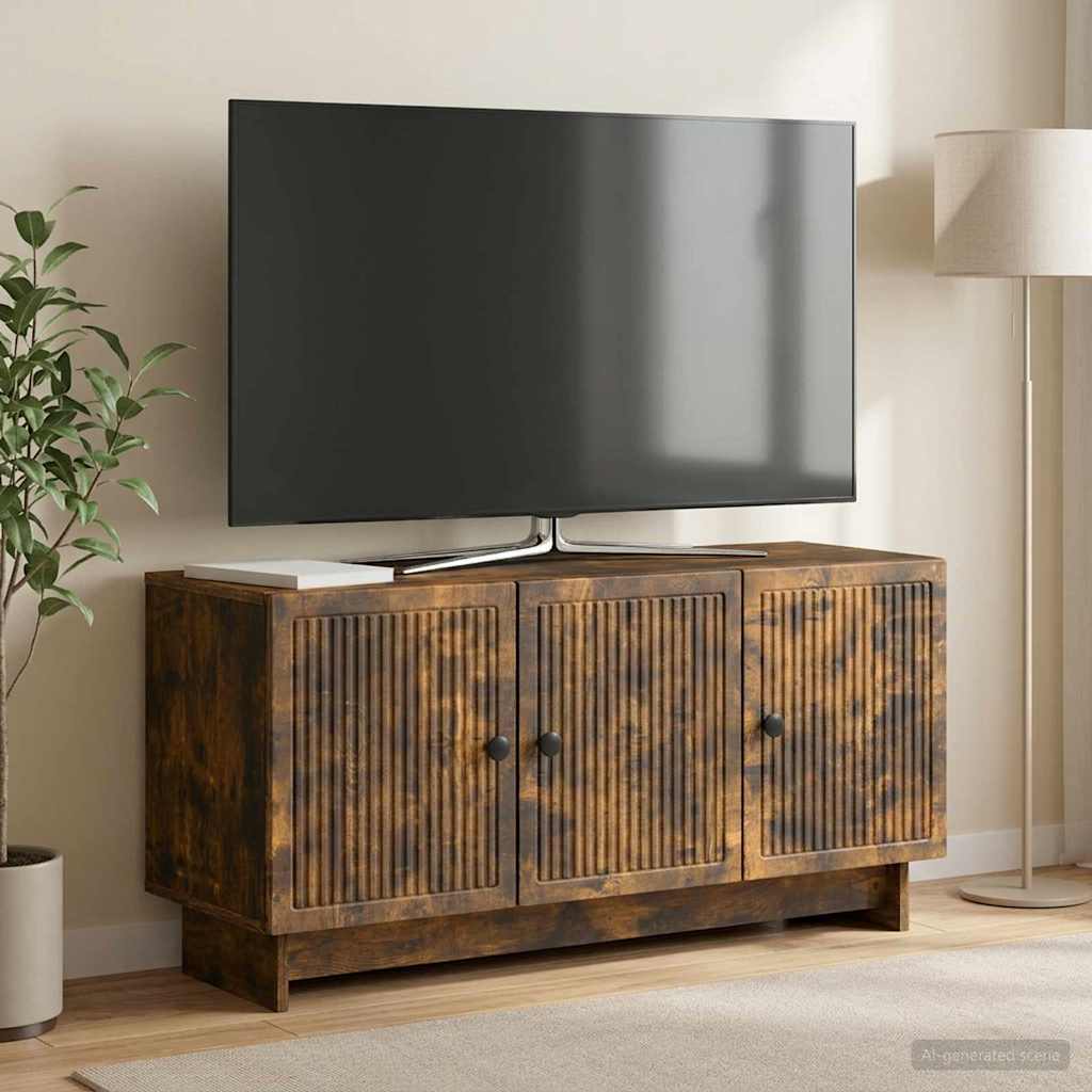 Mobile TV Rovere Fumo 99 x 34,5 x 50 cm Legno ingegnerizzato