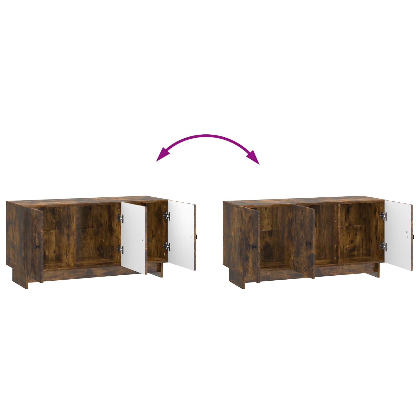 Mobile TV Rovere Fumo 99 x 34,5 x 50 cm Legno ingegnerizzato | homemem39